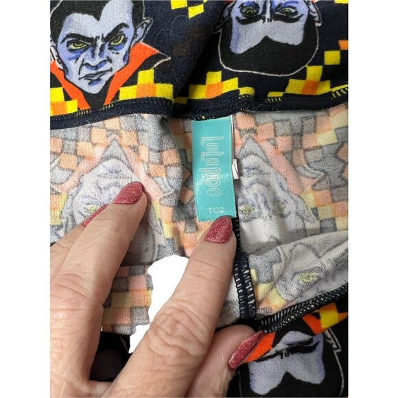 DRACULA LULAROE Leggings Ultra Soft Size TC2 Tall and Curvy 2 - Picture 3 of 5